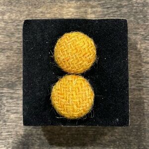 Yellow Harris Tweed Cufflinks